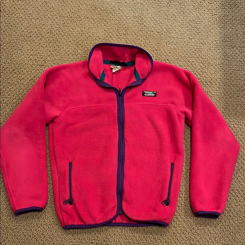 LL Bean Pink Fleece Vintage
